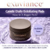 image explaining benefits of exuviance gentle daily exfoliating pads