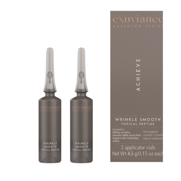 image of exuviance wrinkle smooth topical peptide with papar packaging
