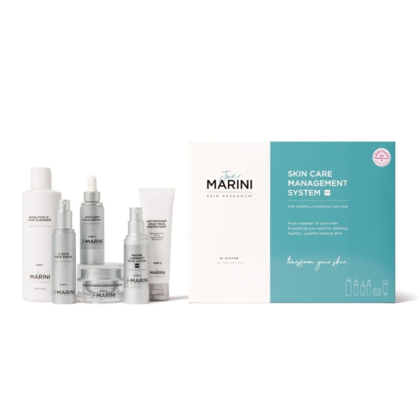 image of Jan Marini 6-steps Skin Care System MD Normal/Combo with Daily Face Protectant SPF 33