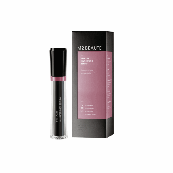 M2 Beauté Eyelash Awakening Serum 4ml designed to condition, strengthen, and support fuller, denser-looking lashes.