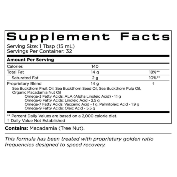 Osmosis Recovery Nutrition Facts
