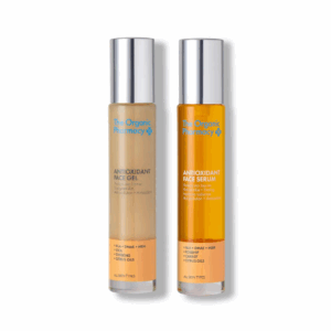 The Organic Pharmacy Antioxidant Duo 2x35ml bottles featuring antioxidant-rich formulas for skin protection and nourishment