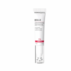 Dermaceutic Reveal 4x Advanced Eye Serum 15ml designed for advanced eye rejuvenation.