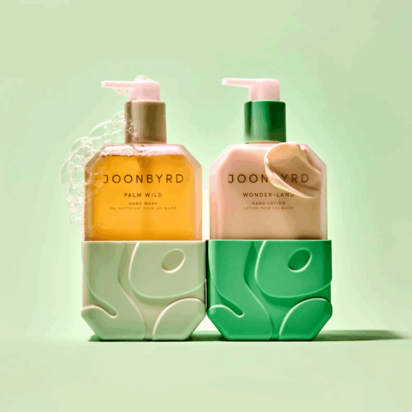 Joonbyrd Wonder Land Hand Lotion duo displayed alongside another Joonbyrd product on a clean, aesthetic background, highlighting hydration and nourishing benefits.