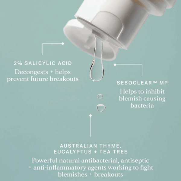 Key ingredients of Alpha H Clear Skin Tonic 100ml highlighting exfoliating and clarifying properties.