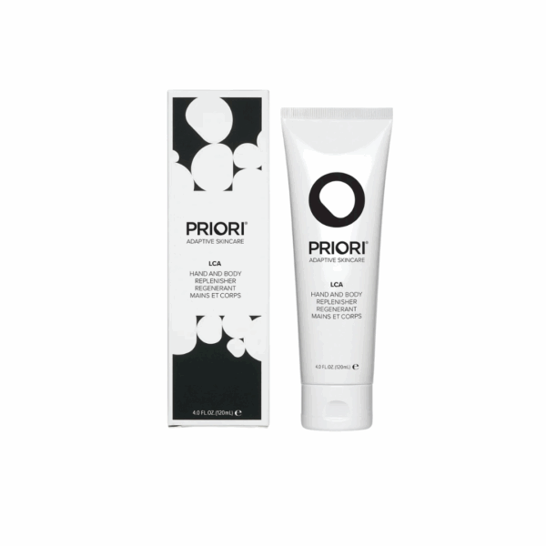 Priori Hand and Body Replenisher LCA FX 141 120ml advanced formula to deeply hydrate, restore elasticity, and protect skin with antioxidants.