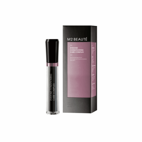 M2 Beauté Eyezone Conditioning Care Complex 8ml bottle designed to condition, hydrate, and strengthen delicate eye area for healthier-looking lashes and brows.