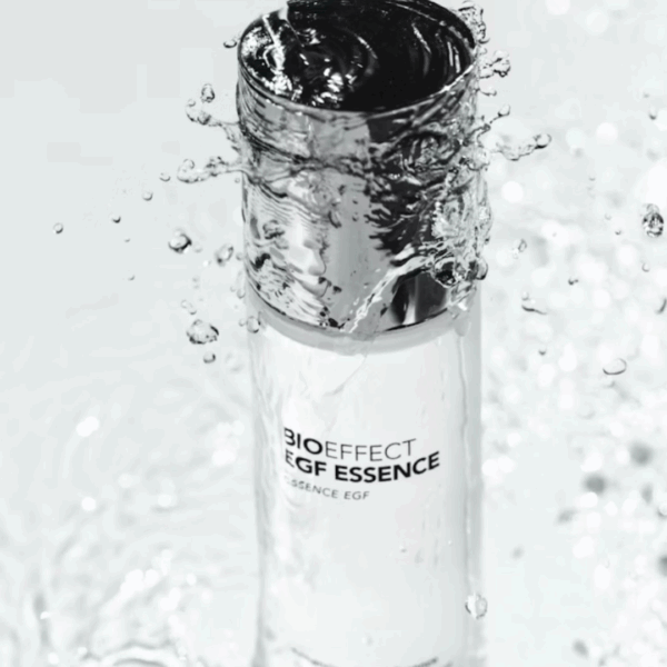 Bioeffect EGF Essence 100ml bottle styled aesthetically, formulated to hydrate, smooth, and rejuvenate the skin.