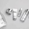 Bioeffect On the Go Essentials set including a serum, moisturizer, and eye cream in compact travel-sized bottles.