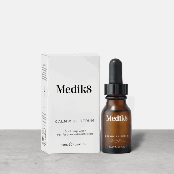 Medik8 Calmwise Serum 15ml outer packaging with minimalist design for sensitive skin care
