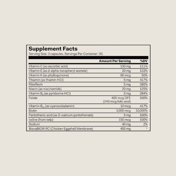 the nue co growth phase ingredients supplement facts
