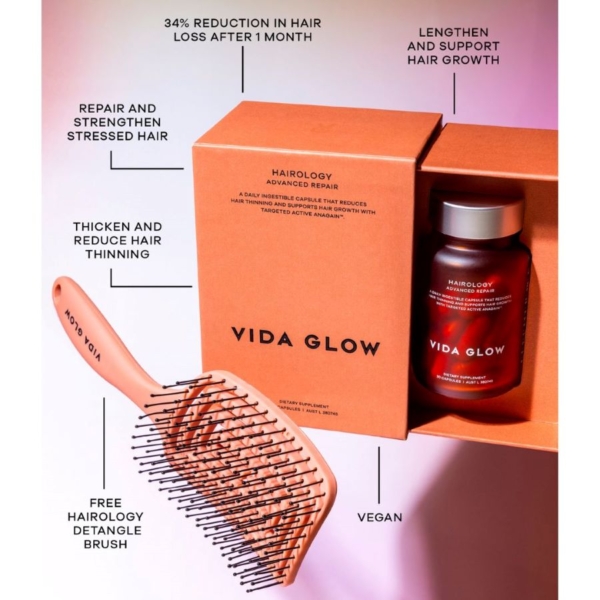 vida glow hairology kit infographic dermoi!