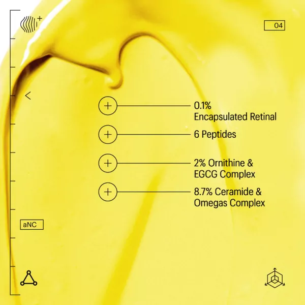 Key ingredients of Allies Of Skin 0.1% Retinal And Peptides Advanced Repair Night Cream