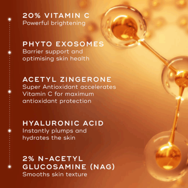 Medik8 C Tetra Advanced Serum benefits including brightening, smoothing fine lines, and evening skin tone