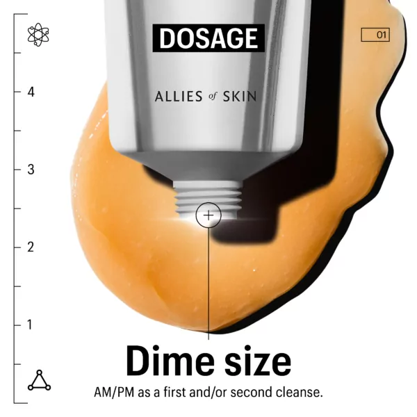 Steps to use Allies of Skin Molecular Silk Amino Hydrating Cleanser for gentle daily cleansing