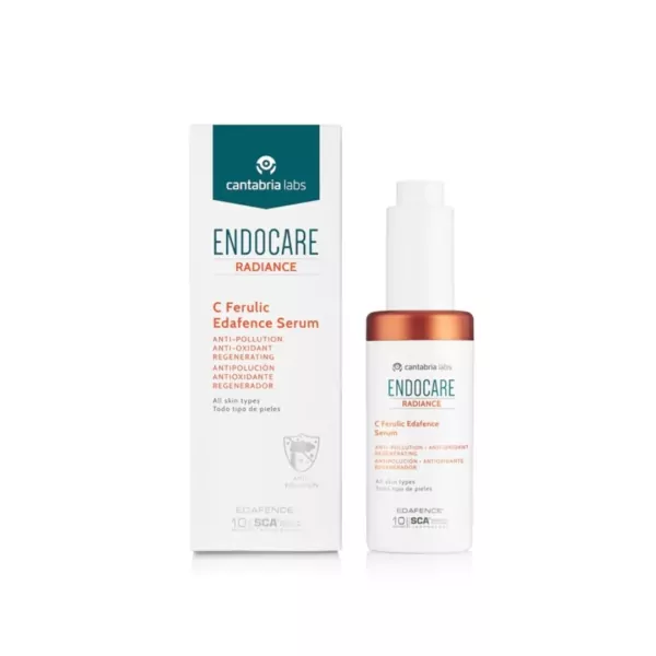 endocare c ferulic edafence serum bottle and box
