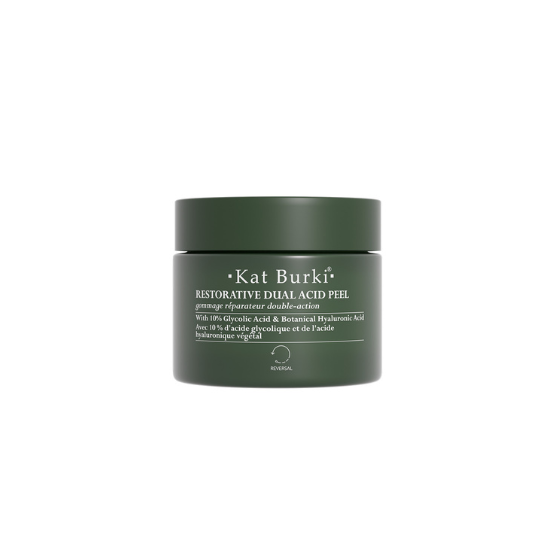 Kat Burki Restorative Dual Acid Peel 60ml exfoliating treatment bottle for smoother, brighter skin.
