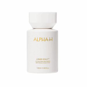 Alpha-H Liquid Gold Exfoliating Treatment 100ml – glycolic acid exfoliant that resurfaces, brightens, and firms skin.