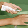 Hand applying Bioeffect EGF Hand Serum 40ml, designed to deeply hydrate, repair, and rejuvenate dry hands.