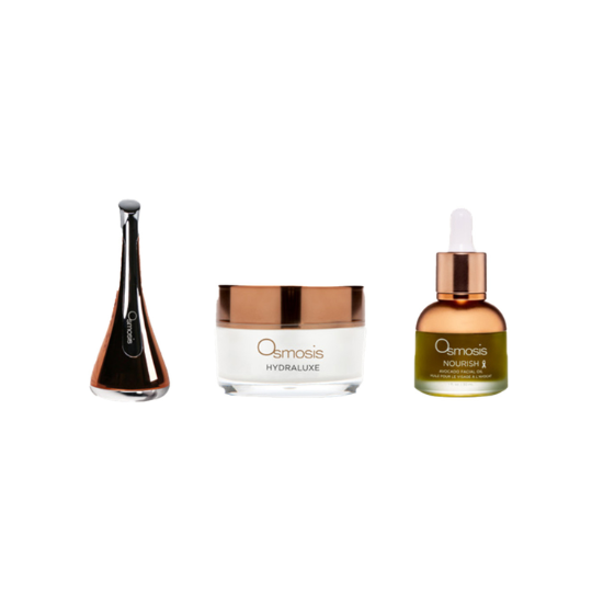 Osmosis Serenity Sequence SPA Set arranged in a luxury skincare box for a complete spa-style calming and hydrating treatment at home.