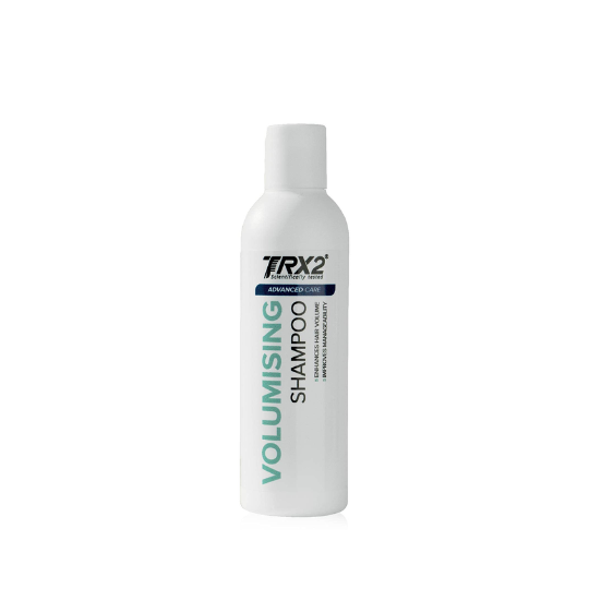 TRX2 Advanced Care Volumising Shampoo bottle for fuller-looking hair and scalp cleansing.