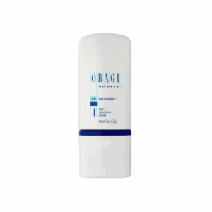 Obagi Nu-Derm Exfoderm Skin Smoothing Lotion in white 57g tube with blue label
