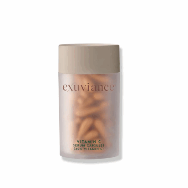 Exuviance Vitamin C Serum Capsules with 60 single-dose capsules for brightening and firming skin