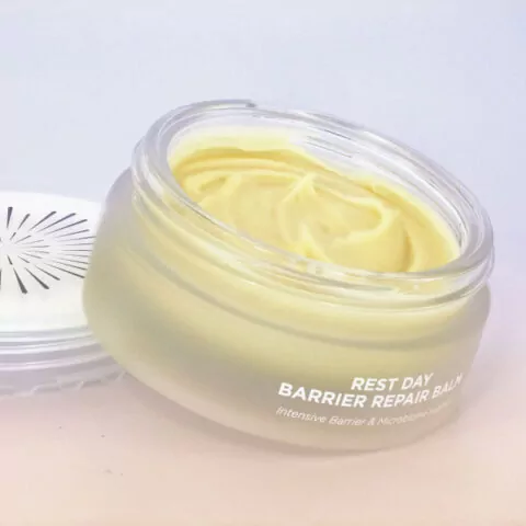 Oskia Rest Day Barrier Repair Balm open jar
